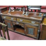 Early XX Century Walnut Sideboard Base, top with a moulded edge, two small drawers, flanking