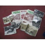 Seven Original 1930's Motorcycling News Photographs, including Side Car Dirt Track Racing; plus