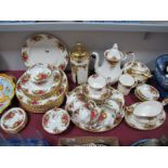 Royal Albert Country Roses Dinner Tea-Service, plates, bowls, tureens, cups, saucers, tea-pot etc (
