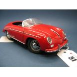 A Boxed Franklin Mint 1:24th Scale Diecast 1955 Porsche 356 Speedster, highly detailed model in