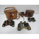 A Pair of Field Binoculars, early XX Century by Ross, 'London War Department' stamped, with brass