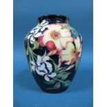 A Moorcroft Pottery Vase, decorated in the Lakme Design by Rachel Bishop, shape 216/8, limited