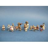 A Quantity of Miniature Bronze Cold Painted Figures, based on nursery rhyme and children's book