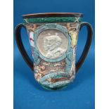 A Royal Doulton Pottery Twin Handled Loving Cup, to commemorate the Coronation of George VI and