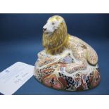 A Royal Crown Derby Paperweight, modelled as a Lion, an exclusive limited edition for Harrod's,