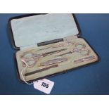 A Ladies Sewing Set, contained in original fitted case, including scissors, needle case etc (set