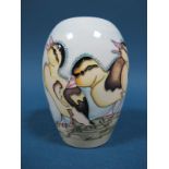 A Moorcroft Pottery Vase, decorated in the Spring Ducklings Design by Kerry Goodwin, shape 102/5,