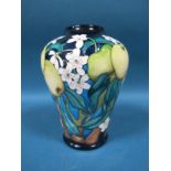 A Moorcroft Pottery Vase, decorated with the Codling design by Emma Bossons, limited edition