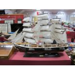 A Model of the Cutty Sark, 1869, mounted on a stepped base.