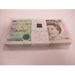 A Mint and Consecutive Run of One Hundred Bank of England Five Pound Banknotes, Merlyn Lowther Chief