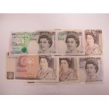 Higher Grade Bank of England Banknotes, comprising a Kentfield twenty pounds, three Somerset ten