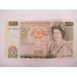 A Higher Grade Bank of England Fifty Pounds Banknote, George Malcolm Gill Chief Cashier, number