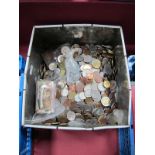 Large Quantity of Foreign Base Metal Coins, good worldwide stock including seventeen banknotes.