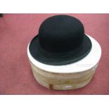 A Quality Circa 1911 Black Bowler Hat by Dunn & Co, Oxford Street, London, in an oval "Hilhouse &
