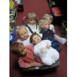 Six Mostly Modern Collectors Vinyl/Dolls in the newborn, Ashton-Drake, truly real style:- One Box