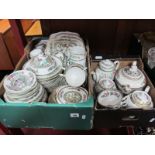 Quantity of Indian Tree Table Pottery, to include coalport, grafton, anchor, Meakin:- Two Boxes