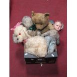 Mid XX Century Jointed Teddy Bear, mohair with stitched nose and mouth, approximately 50cms. Also