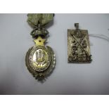 A Prince Albert Jubilee Medallion Pendant, "Albert Edward Prince of Wales.G.M June 21-1887", on