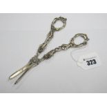 A Pair of Victorian Hallmarked Silver Grape Scissors, the handles as fruiting vines.