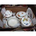 Worcester 'Evesham' Oven To Table Casserole Tureens, etc, and Portmeirion bowls, (one bowl).