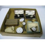 9ct Gold Cased Ladies Wristwatches, a Chester hallmarked silver cased openface chronograph