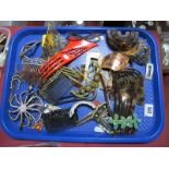 A Collection of Early XX Century and Later Hair Combs, and other accessories:- One Tray