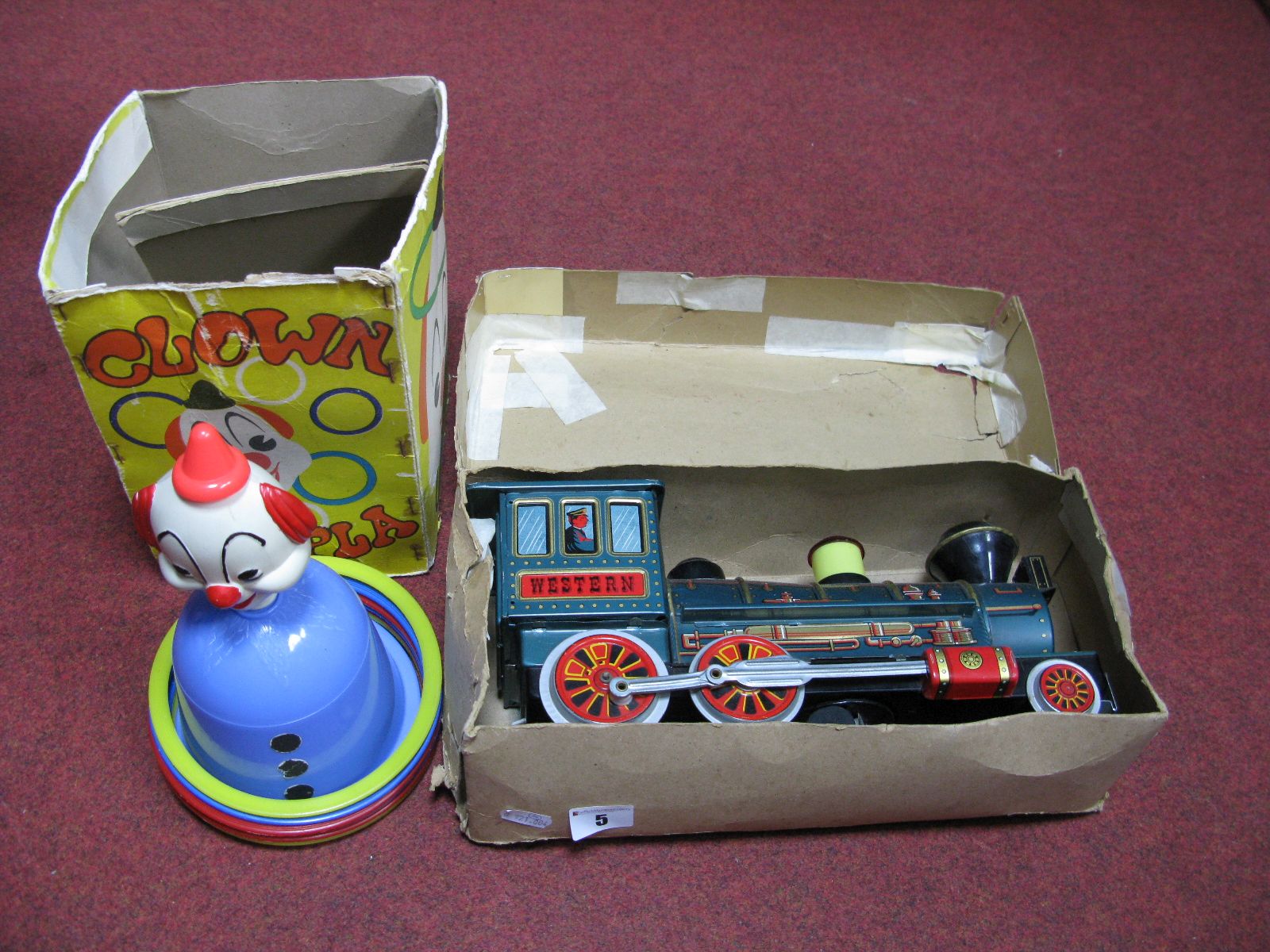 A c.1960's Tinplate 'Western Special' Train and Tender, with original (tatty) box (train in very