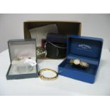 Rotary and Other Ladies Wristwatches, beads, earrings, bangle, "The 10 Shilling Banknote Portrait