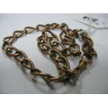 A 9ct Gold Curb Link Chain, to single swivel style clasp.