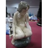 A Royal Copenhagen Figure The Little Mermaid, no 4027, printed marks to base.