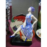 Kevin Francis Pottery Figure of "Tea with Clarice Cliff", limited edition 921 of 2000. Modelled by