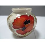 A Moorcroft Pottery Vase, decorated with the Harvest Poppy design by Emma Bossons, shape 55/3,