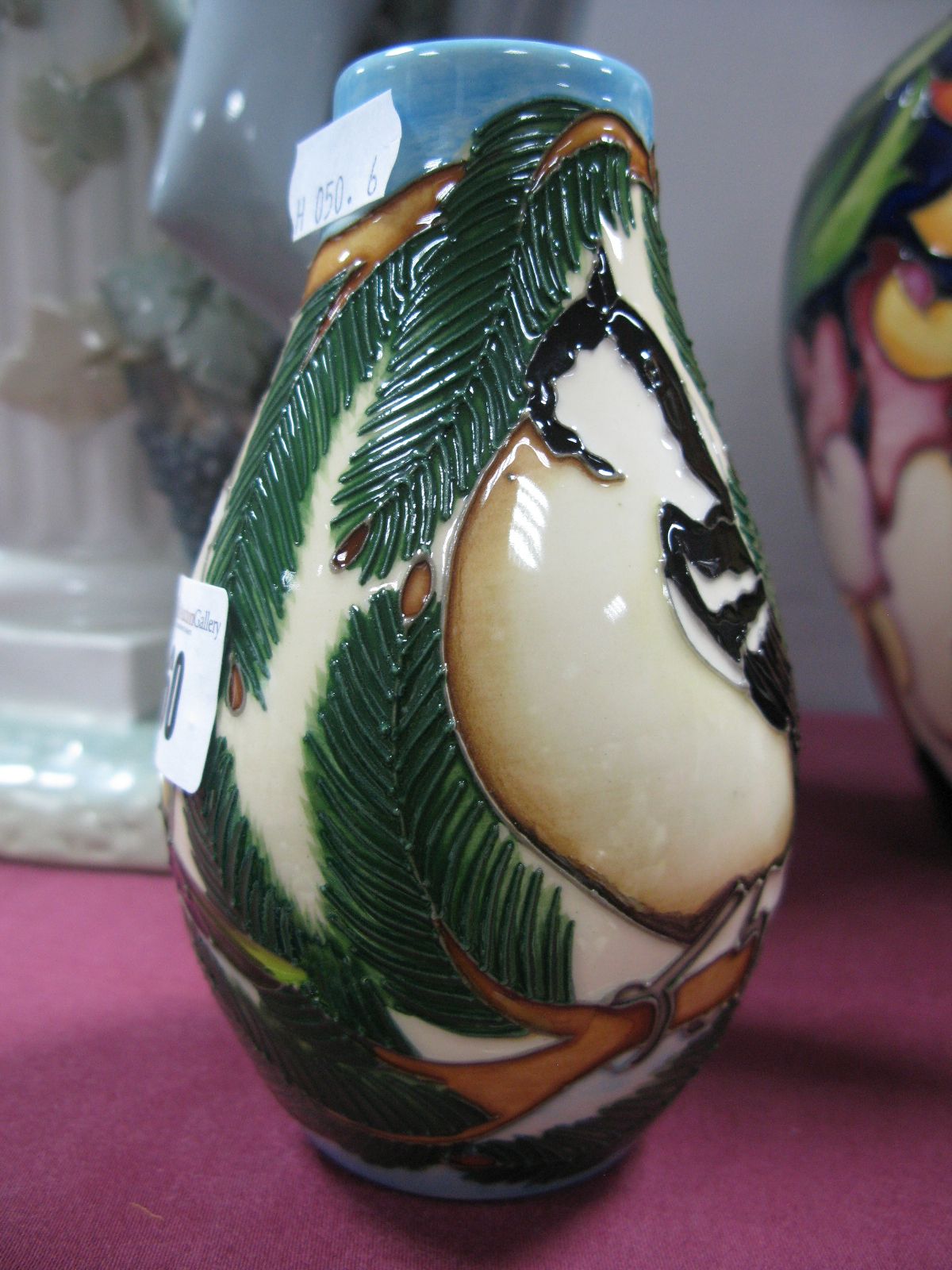 A Moorcroft Pottery Vase, decorated with the Coal Tits design by Vicky Lovatt, shape 117/5, numbered