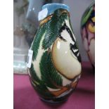 A Moorcroft Pottery Vase, decorated with the Coal Tits design by Vicky Lovatt, shape 117/5, numbered