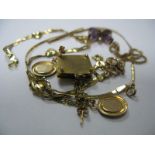 9ct Gold Bracelet, novelty chain pendant, earrings, claws pendant etc.