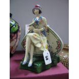 Kevin Francis Ceramic Figure of 'Charlotte Rhead', produced by Peggy Davies. Limited edition of 950,