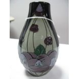 A Moorcroft Pottery Vase, decorated with the Rennie Rose design by Rachel Bishop, shape 117/5,