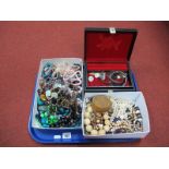 Necklaces and Other Costume Jewellery, black jewel case:- One Tray