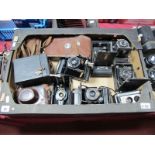 Vintage Cameras: Kompur Ideal III, Kodak Duaflex, Kodak No. 1A Pocket, Coronet, No. 2 folding