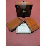 J. Lancaster & Son, Birmingham, The 1898 Instantograph Patent, mahogany and brass Bellows camera,