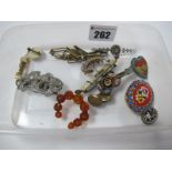 Micromosaic and Other Brooches, part chain, etc.