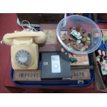 A Circa 1970s Telephone, Model 746F in cream, an iPod Nano 4GB (boxed), pre decimal GB and world