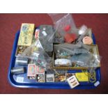 A Mixed Lot of Assorted Loose Beads, costume Jewellery fittings, etc:- One Tray