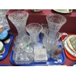 Dolphin Glass Paperweight, Ovaltine mixer, other glassware:- One Tray