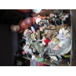 A Large Quantity of Vintage Dolls (Approximately Fifty), in costume etc:- One Box