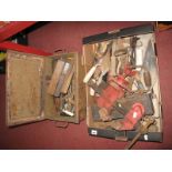 Chisels, Planes, other woodworkers tools:- One Box and tin, and record 74 vice.