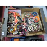 Bangles, necklaces and other costume jewellery:- One Box