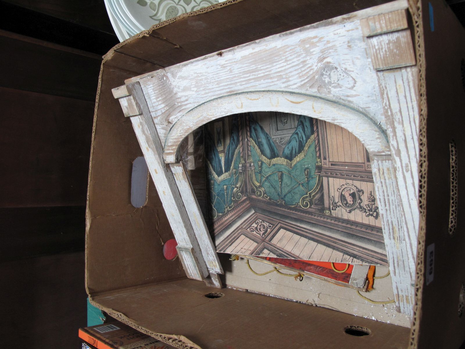 Pollocks Wood/Paper Toy Theatre, early/mid XX Century, playworn with scenery etc.