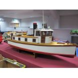 A Well Built Wooden Constructed Radio Control Model of a Mississippi Paddle Steamer, "Qucikstep"