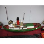 A Mobile Marine Models 'Lady Jane' Tug Boat, radio controlled model. Fibreglass hull with wooden